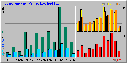 Usage summary for roll-biroll.ir